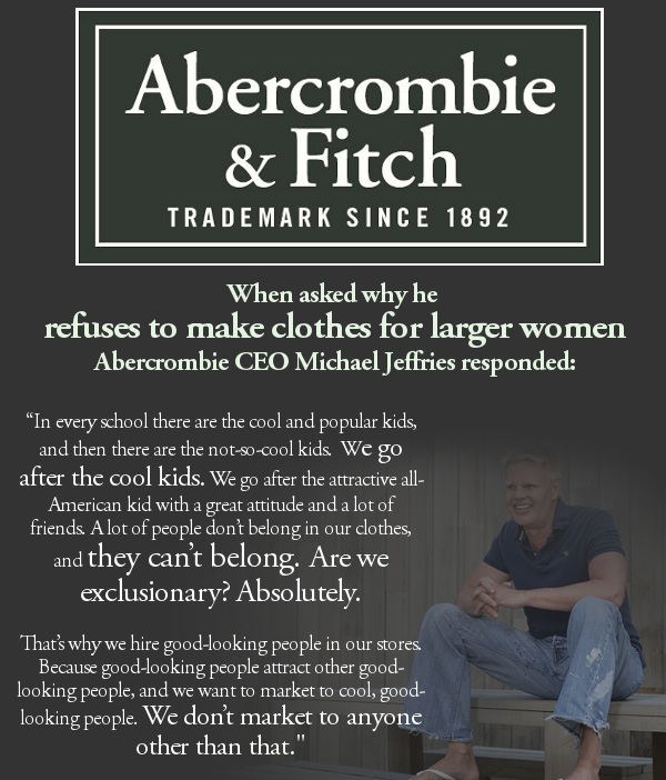 abercrombie and fitch fat people